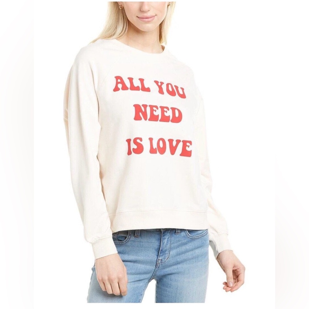 Wildfox All You Need is Love Sommers Sweatshirt- Size Small